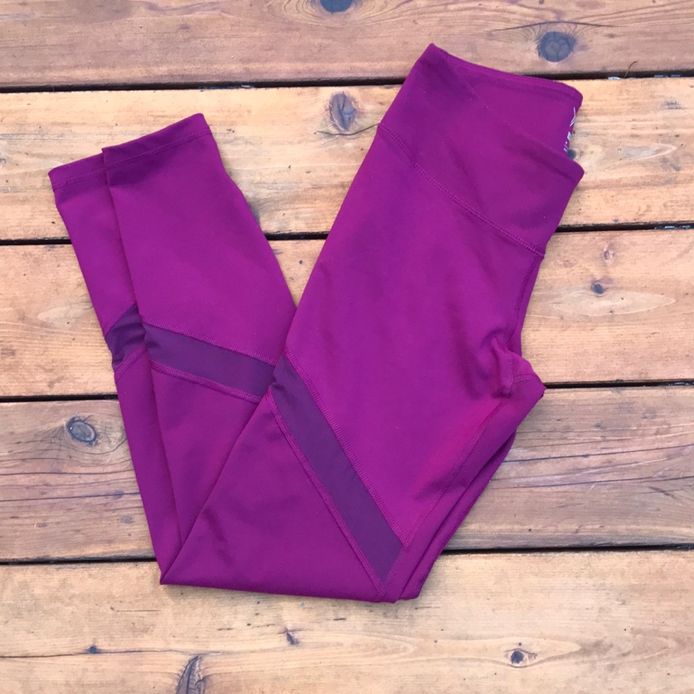 Magenta ON Leggings with Mesh Detail